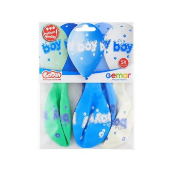 Baby It's a Boy balloon, 5 pieces, 13 inch (33 cm)