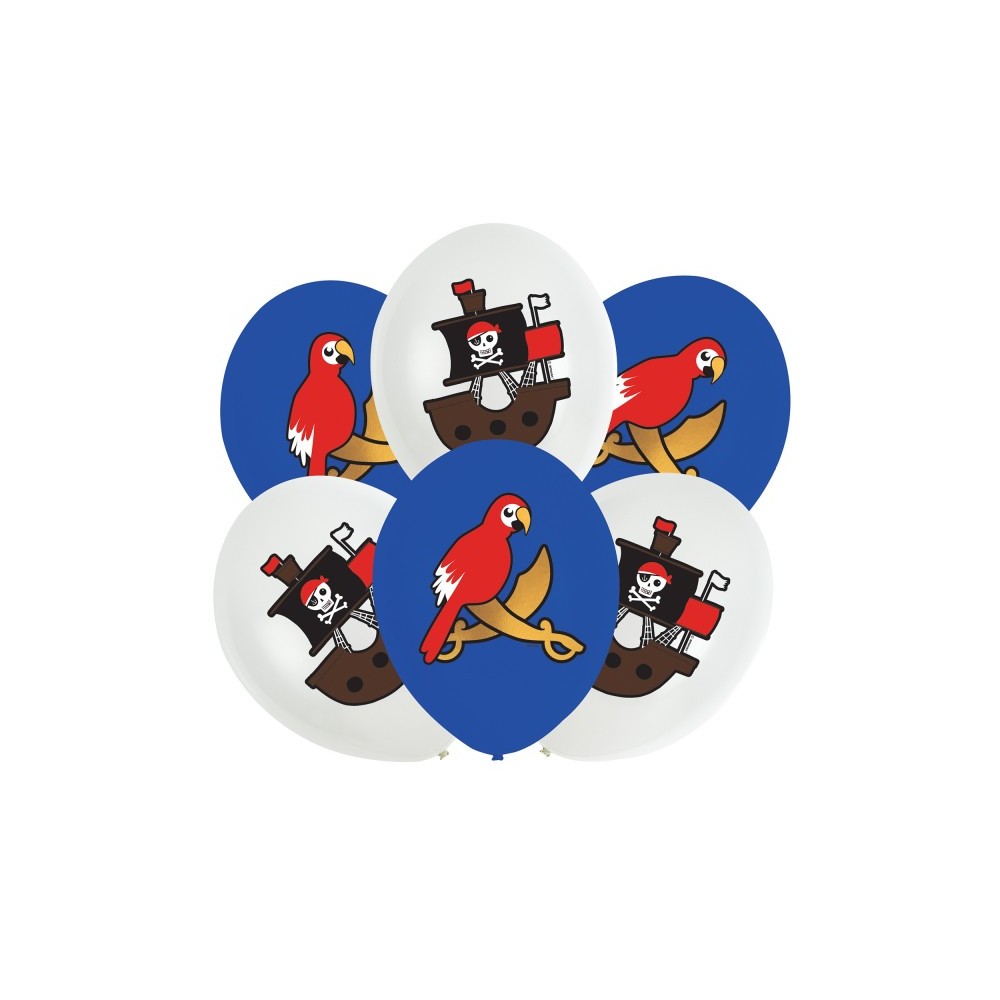 Pirate Map balloon, 6 pcs 11 inch (27cm)