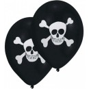 Pirate Skull balloon, 8-piece (10 inch / 25.4 cm)