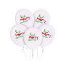 Merry Christmas Antler, balloon, 5 pcs 12 inch (30cm)