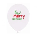 Merry Christmas Antler, balloon, 5 pcs 12 inch (30cm)