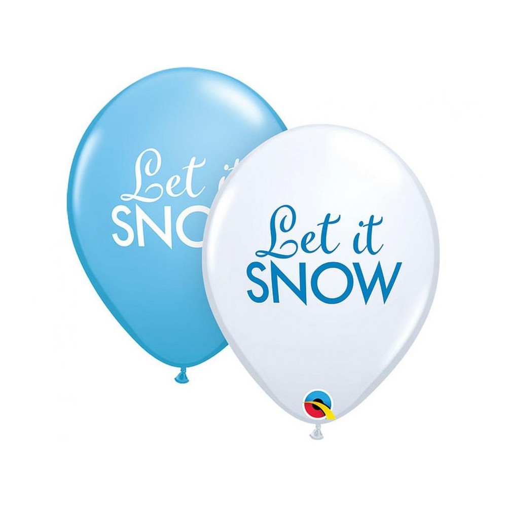 Christmas Let it Snow balloon, 6 pcs 11 inch (30 cm)