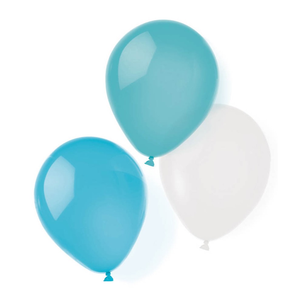 Colour Aqua Glamor Blue Balloon, 8 pcs 10 inch (25.4 cm)