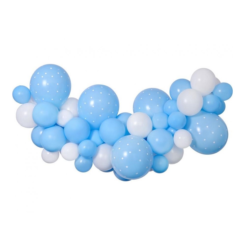 Baby Baby Blue Blue Balloon Garland Set, 65 pcs