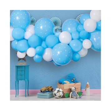 Baby Baby Blue Blue Balloon Garland Set, 65 pcs