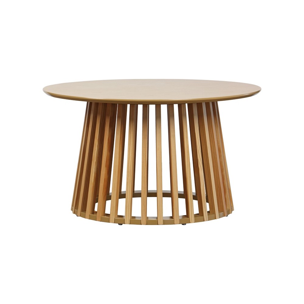 Coffee table Domonic pakoworld mdf/pw in natural colour D80x45cm Coffee table Domonic pakoworld mdf/pw in natural colour D80x45cm
