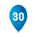 Happy Birthday Blue Blue Happy Birthday 30 balloons, pack of 5, 12 inch (30cm)
