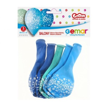 Colour It's a Boy Blue Balloon, 5 pcs 12 inch (30 cm)