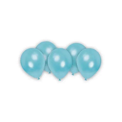 Colour Metallic Pastel Blue Blue balloon, pack of 8
