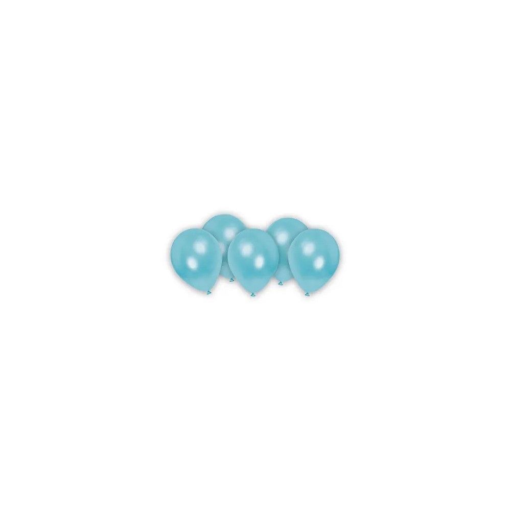 Colour Metallic Pastel Blue Blue balloon, pack of 8