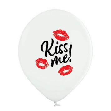 Love Kiss Me Kiss Balloon, 6 pcs 12 inch (30 cm)
