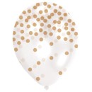 Colour Gold Confetti Balloon, 6 pcs 11 inch (27.5cm)