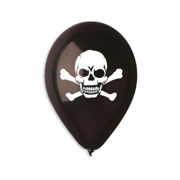 Skull Black air-balloon, balloon 5 pieces 12 inch (30 cm)