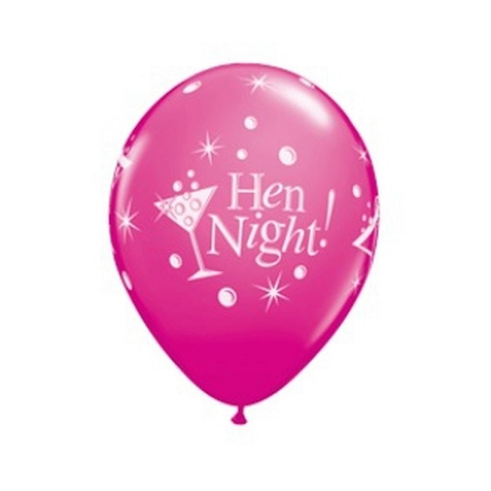 Hen Party Hen Night balloon, 6 pcs 12 inch (30cm)