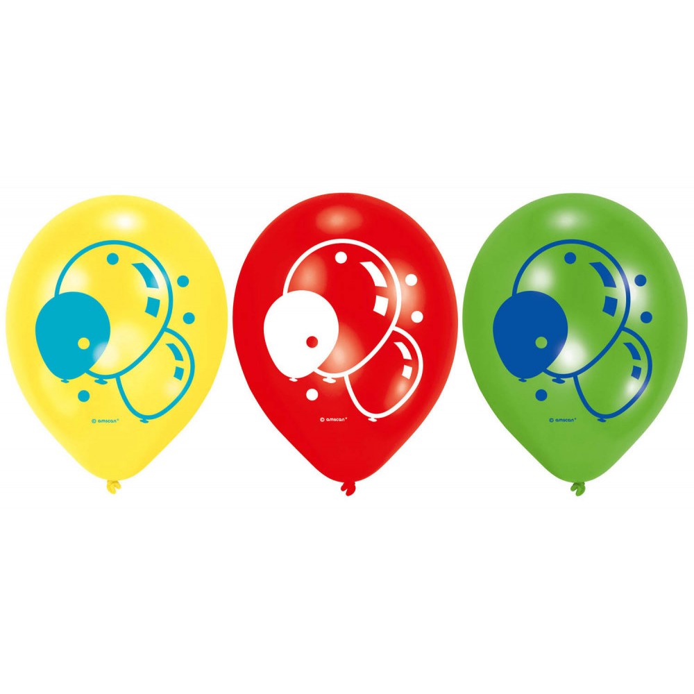 Balloon Multicolor balloon, 6 pcs 9 inch (22.8 cm)