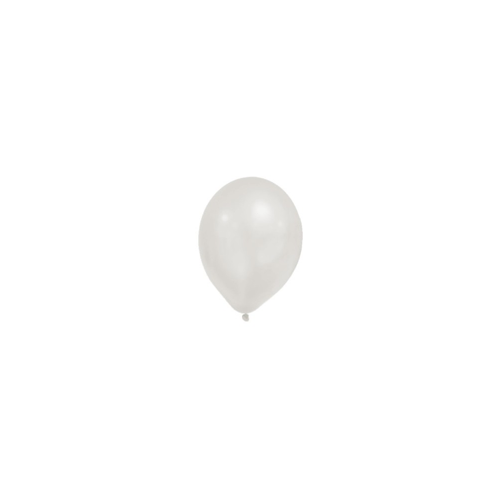 Colour Metallic White Pastel balloon, 8 pieces