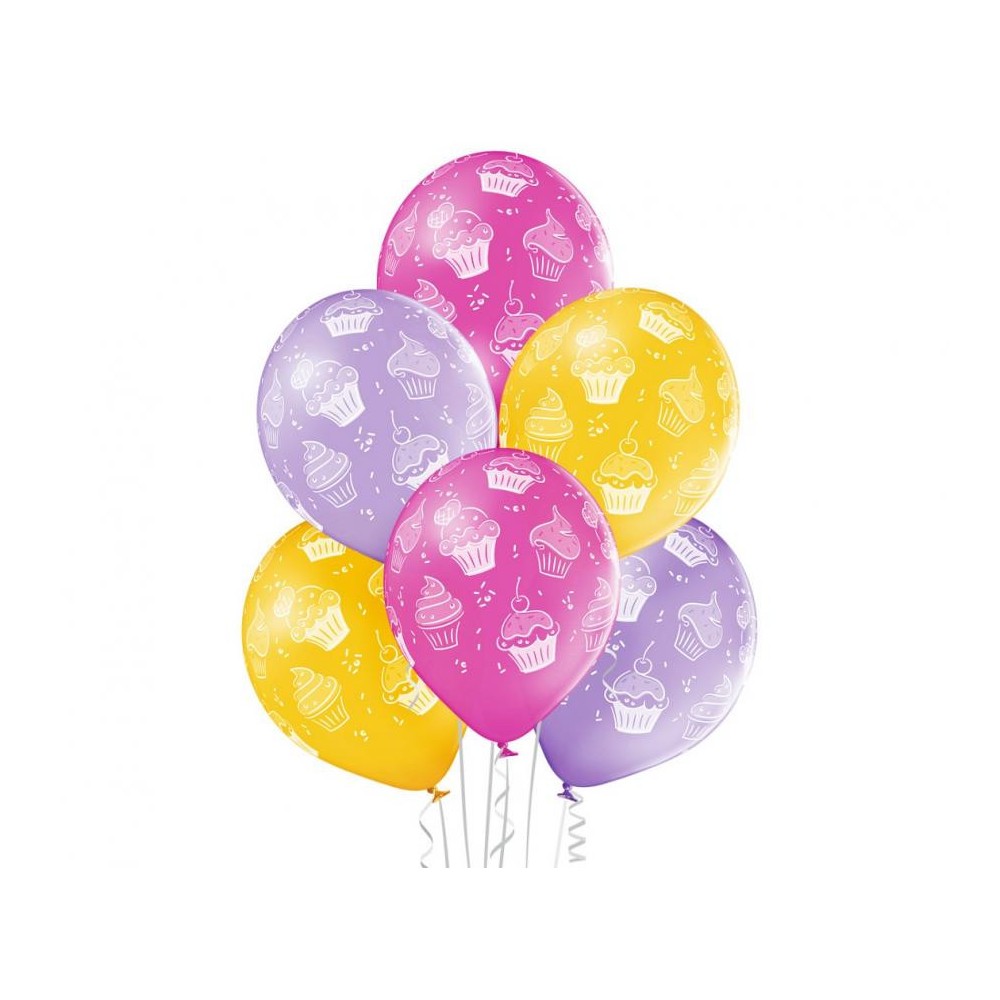 Muffin Cupcakes, balloon, 6 pcs 12 inch (30 cm)