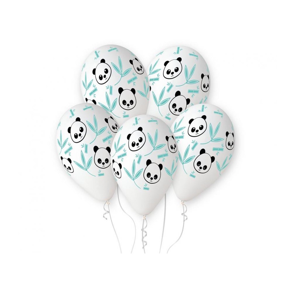 Panda & Bamboo, balloon, 5 pcs 13 inch (33 cm)