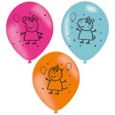 Peppa Pig Confetti balloon, 6 pcs 11 inch (27.5cm)