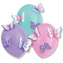 Butterfly Flutter balloon, 3-piece set with accessories 14 inches (35.5 cm)