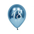 Happy Birthday Platinum  Platinum Happy Birthday 18 balloon, 5 pieces 12 inch (30cm)