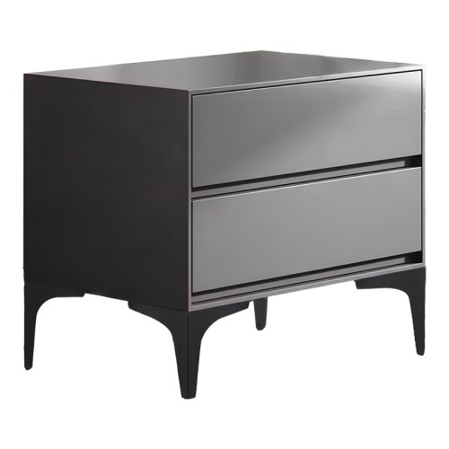 Table de chevet bois anthracite 50x40x48 cm
