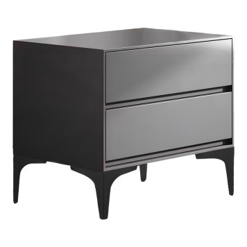 Table de chevet bois anthracite 50x40x48 cm
