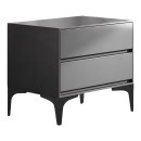 Table de chevet bois anthracite 50x40x48 cm
