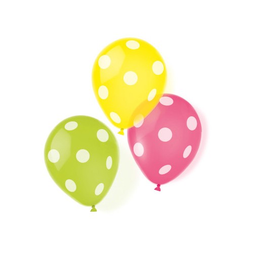 Colour Dots Polka Dot Balloon, 6 Pack 9 inch (22.8 cm)