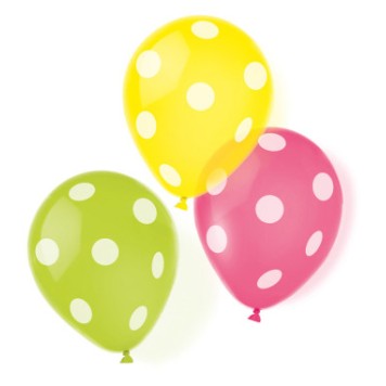 Colour Dots Polka Dot Balloon, 6 Pack 9 inch (22.8 cm)