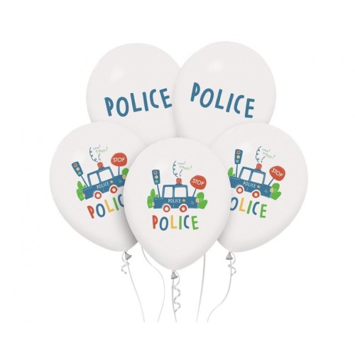 Police Beep balloon, 5 pcs 12 inch (30cm)