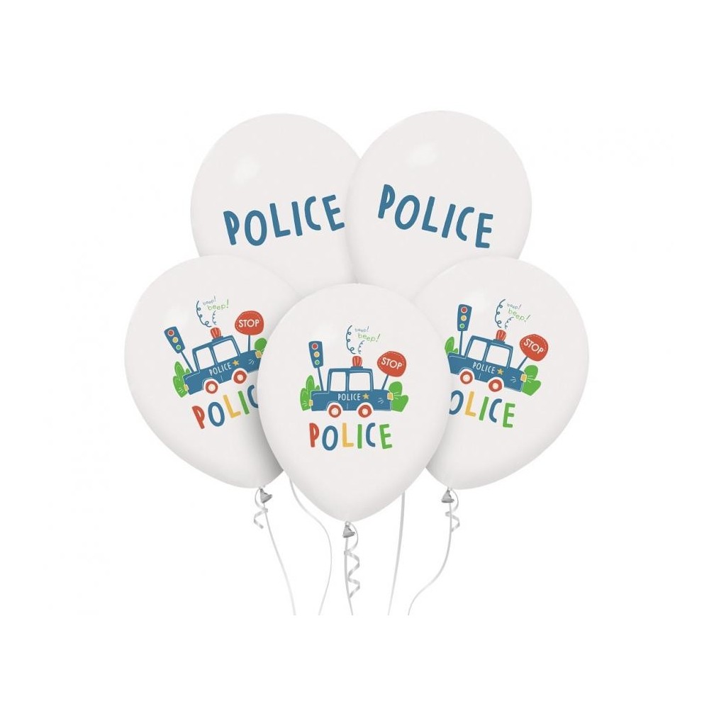Police Beep balloon, 5 pcs 12 inch (30cm)