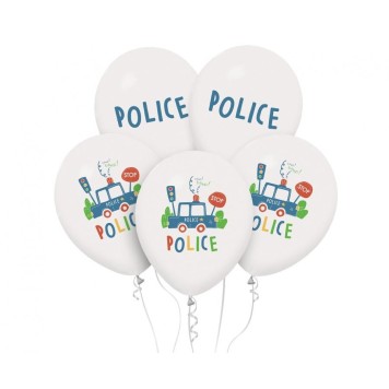 Police Beep balloon, 5 pcs 12 inch (30cm)