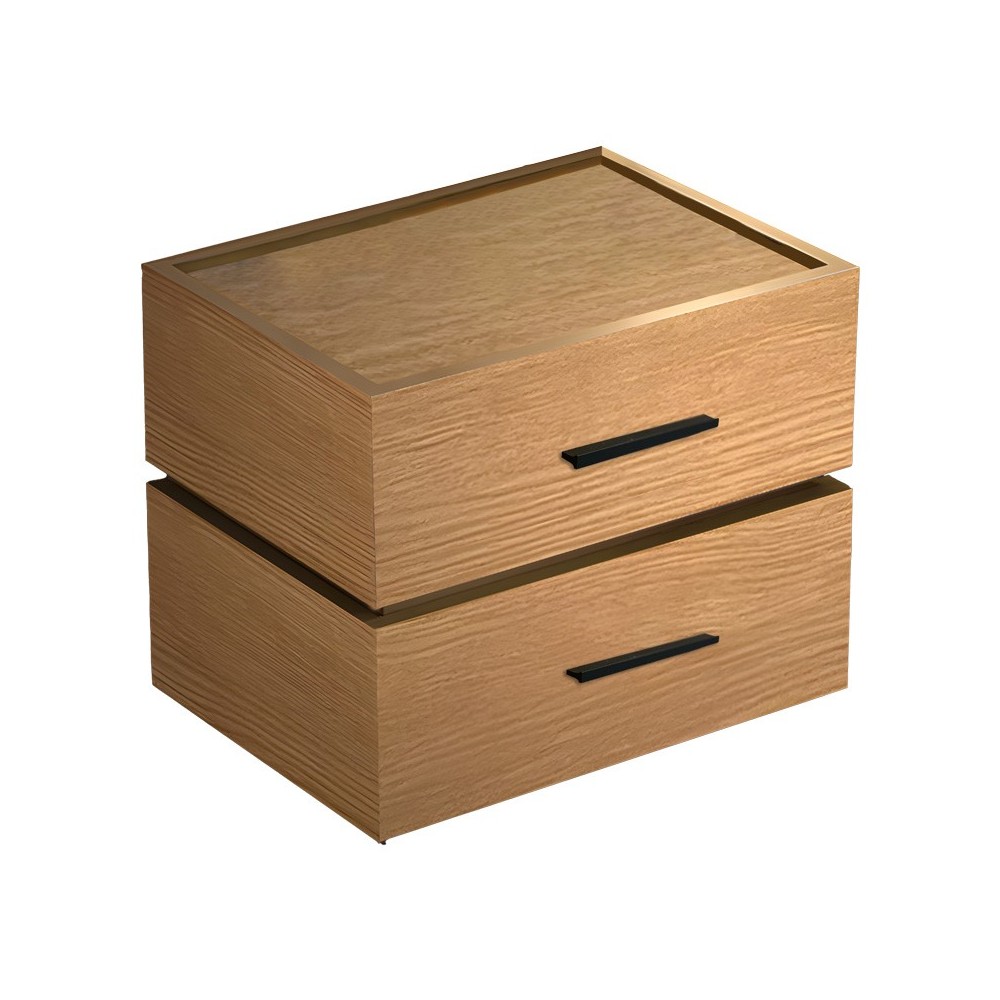Table de chevet en bois marron 2 tiroirs 60x40x44,5 cm
Table de chevet en bois marron 2 tiroirs 60x40x44,5 cm