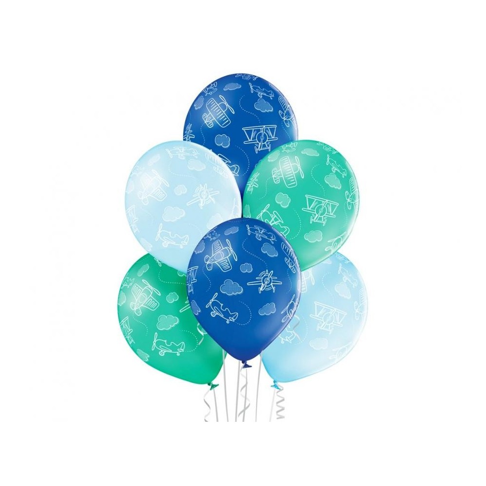 Plane Fly K balloon, 6-piece 12 inch (30cm)