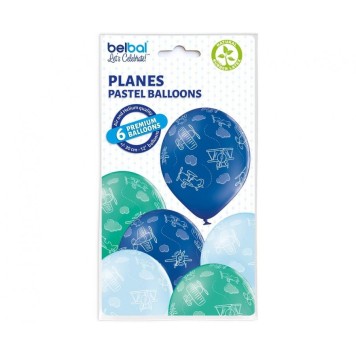 Plane Fly K balloon, 6-piece 12 inch (30cm)