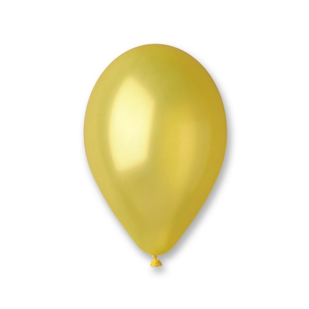 Colour Metal Yellow, Yellow Balloon, 100 pcs 10 inch (26 cm)