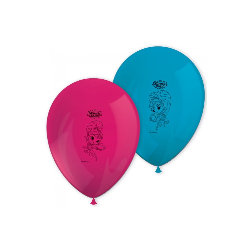 Shimmer and Shine Glitter balloon, 8 pcs