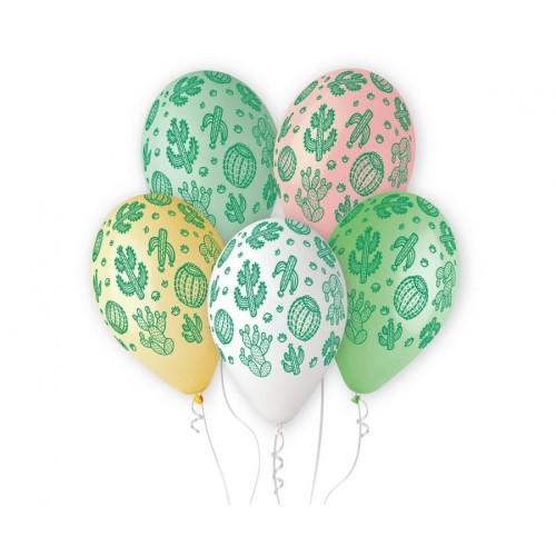 Cactus Spiny Cactus, balloon, 5 pcs 13 inch (33 cm)