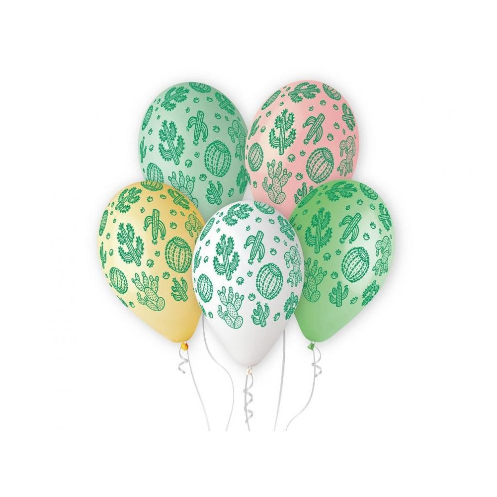 Cactus Spiny Cactus, balloon, 5 pcs 13 inch (33 cm)