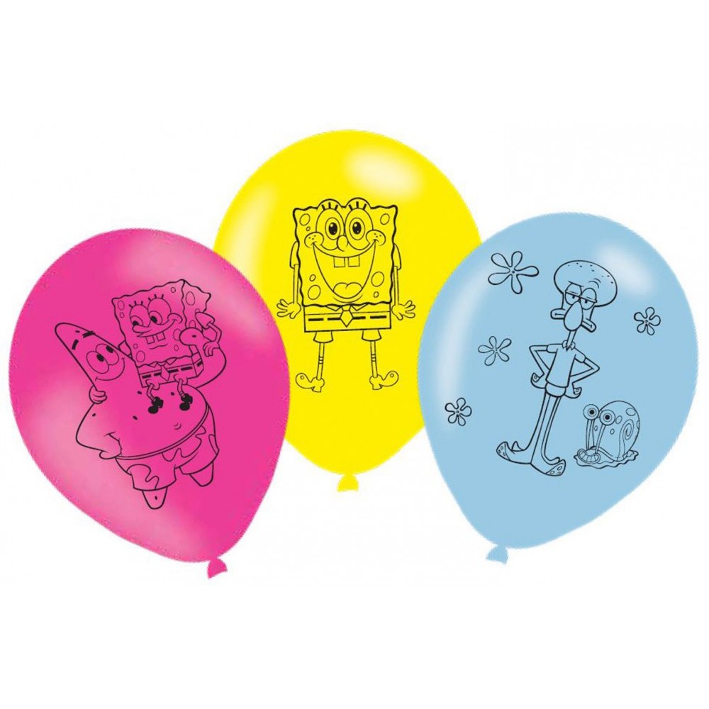 SpongeBob Laugh balloon, 6 pcs 11 inch (27.5cm)