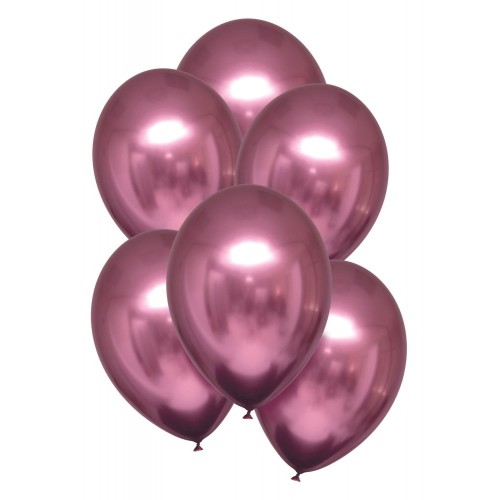 Satin Flamingo balloon, 6-pack 11 inch (27.5cm)