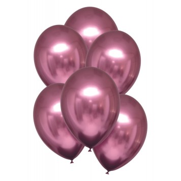 Satin Flamingo balloon, 6-pack 11 inch (27.5cm)