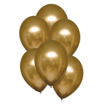 Satin Gold balloon, 6 pcs 11 inch (27.5cm)
