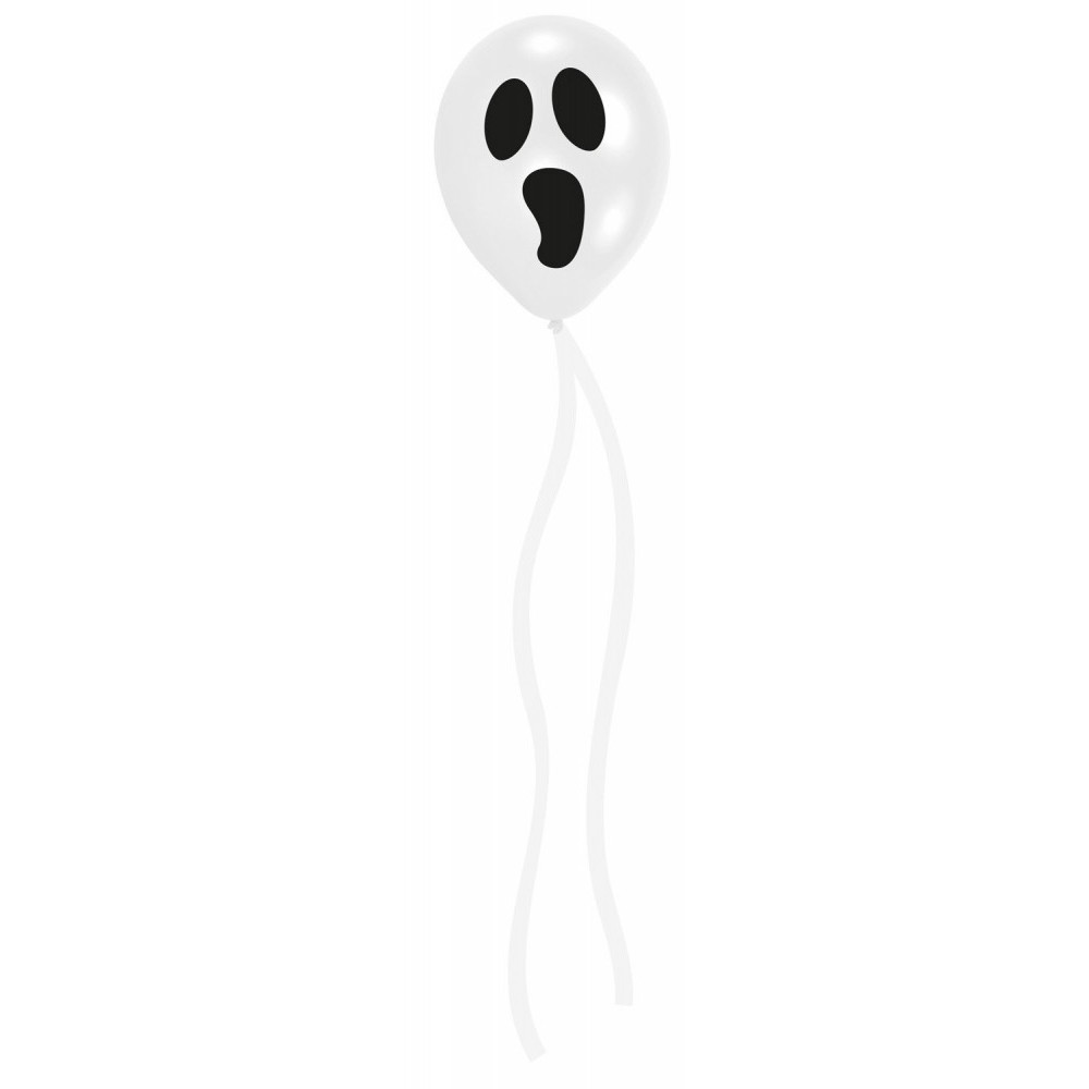Halloween Streamers Ghost Balloon, 3-piece 11 inch (27.5 cm)