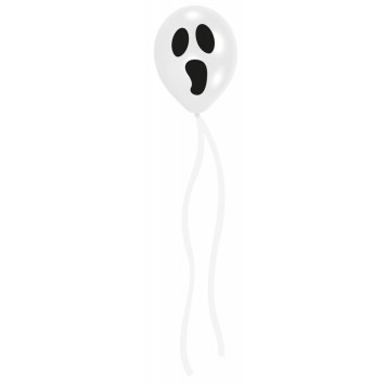 Halloween Streamers Ghost Balloon, 3-piece 11 inch (27.5 cm)