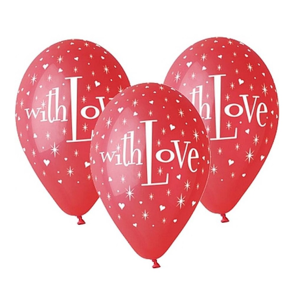 Love With Love balloon, 5 pcs 12 inch (30 cm)