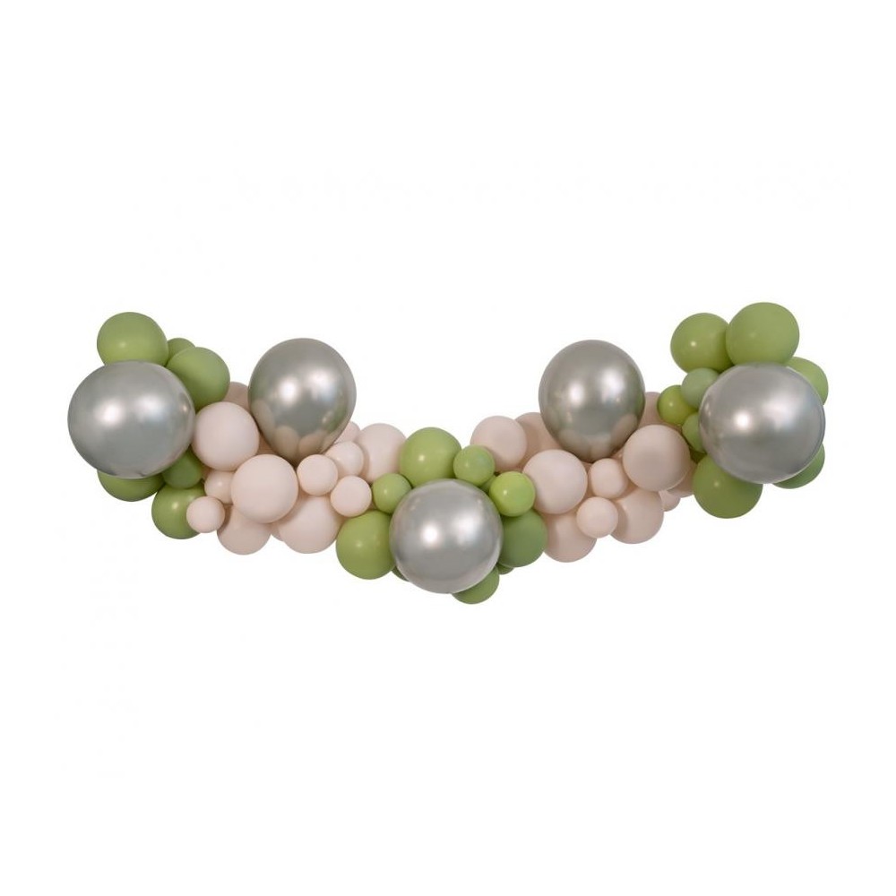 Colour Champagne-Latte balloon, garland set with 65 pieces