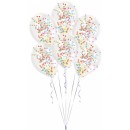 Colour Colorful confetti-filled balloon, 6 pcs 11 inch (27.5 cm)