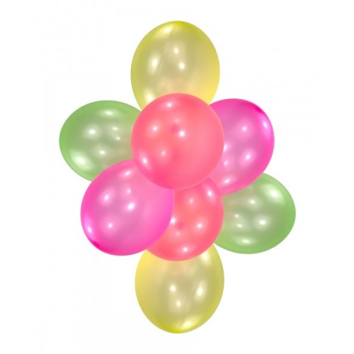 Colour Neon balloon, 8 pcs 10 inch (25.4cm)